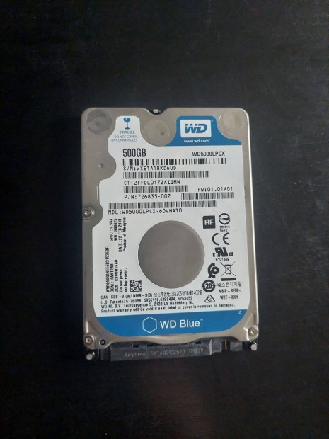 Western Digital WD Blue 2.5 500GB 5400rpm 16MB SATA3 (WD5000Lpcx)