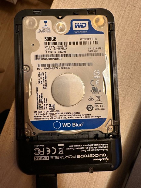 Western Digital WD Blue 2.5 500GB HDD 100%