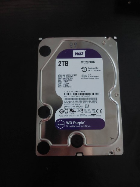 Western Digital WD Purple 3.5 2TB 5400rpm 64MB SATA3 (WD20Purz) HDD
