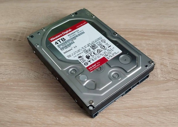 Western Digital WD RED Pro 4TB HDD, merevlemez, winchester - 2db