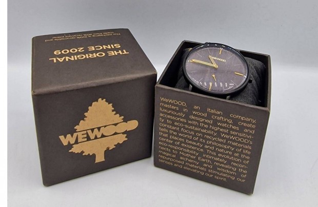 Wewood Albacore Gun Black Oak 70370070 fa karóra, 41mm, 1 év garancia,