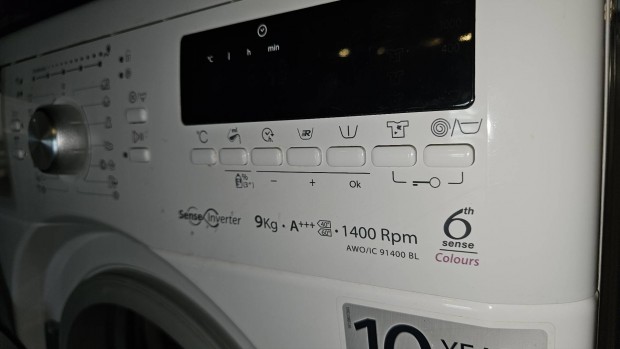 Whirlpool inverteres 9kg/1400 mosógép garanciával
