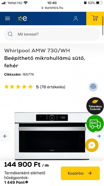 Whirlpool mikro Amw730/WH