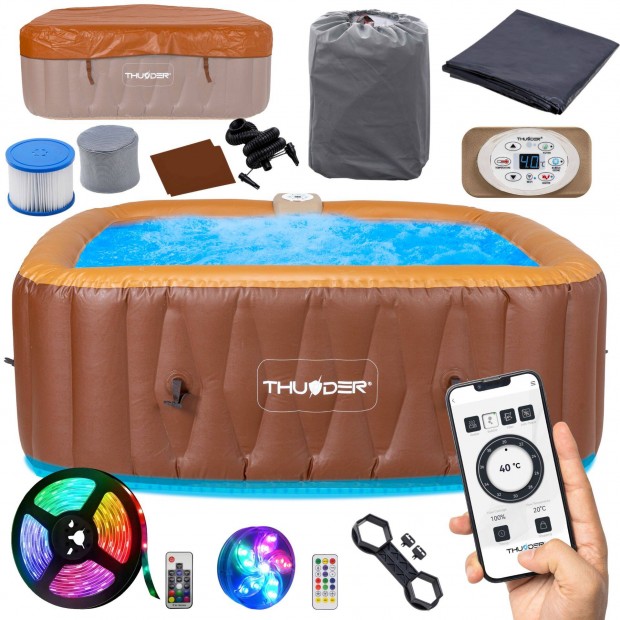 Whirpool Thunder Breve Felfjhat Jacuzzi 6 Szemly(zon , LED Fny)