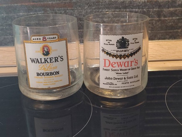 Whisky s poharak egyben 3 db Dewars Walkers