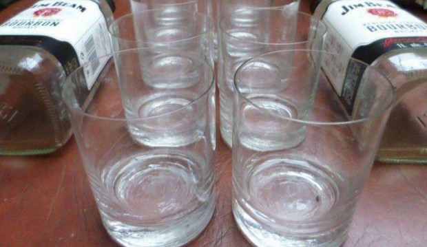 Whiskys pohár 10 db új + 2 db üveg