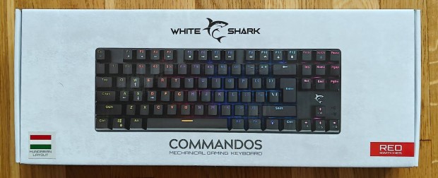 White Shark GK-2106B Mechanikus Gaming billentyűzet Red sw magyar gari