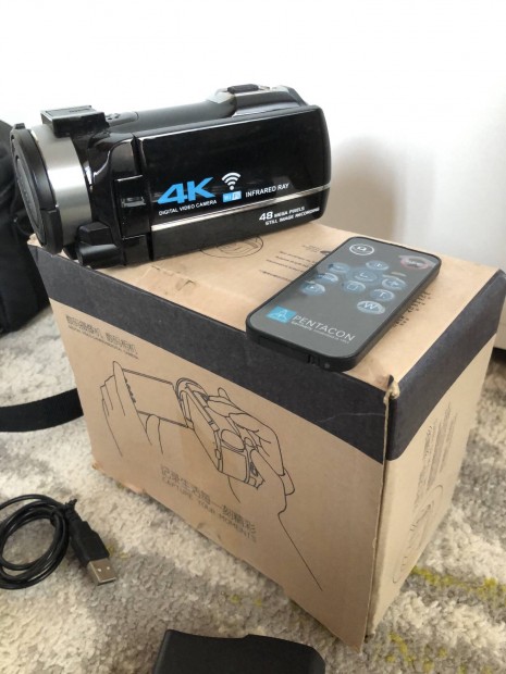 Wifis 4K kamera távirányítós memória kártyás