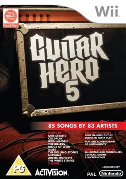 Wii jtk Guitar Hero 5 (Game Only)