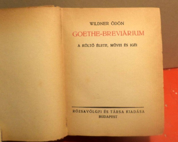 Wildner dn: Goethe brevirium