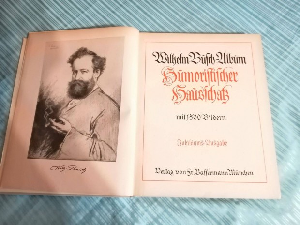 Wilhelm Busch,karikaturista,album,lexikon,nmet nyelv,rgi,antik