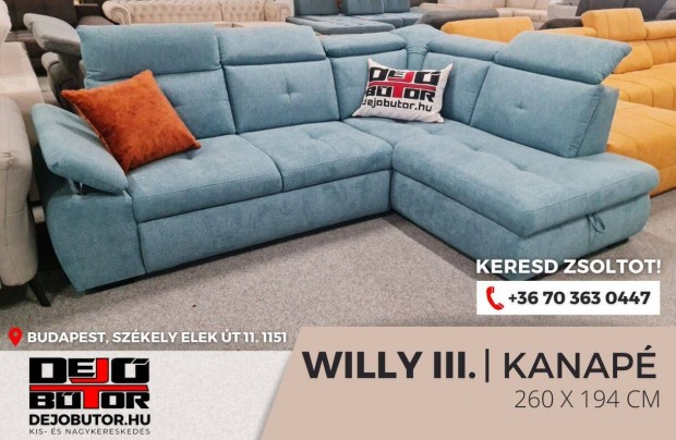 Willy 3 relax rugs kanap lgarnitra sarok 255x184 cm kk gyazhat