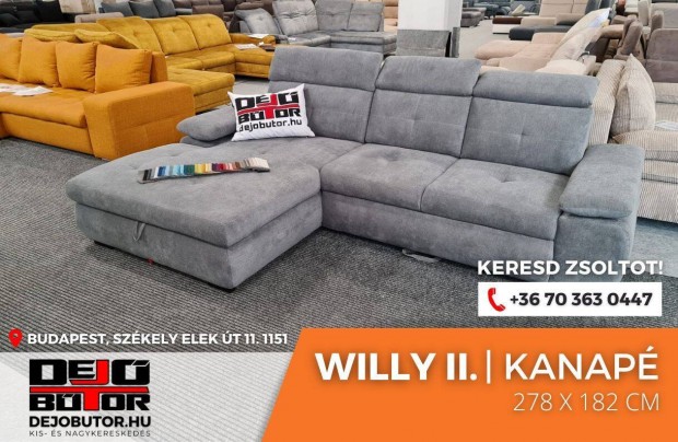 Willy II sarok kanap lgarnitra btor 278x175 cm aston 15 gray