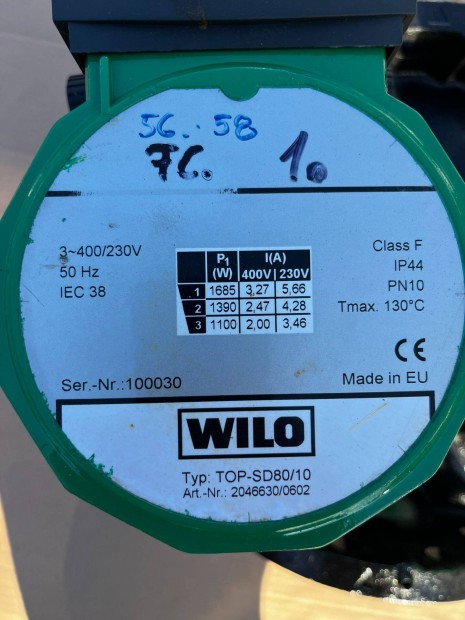 Wilo szivatty Top SD80/10