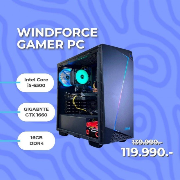 Windforce Gamer PC : Core I5 / Gigabyte Gtx 1660 OC 6GB / 16GB DDR4