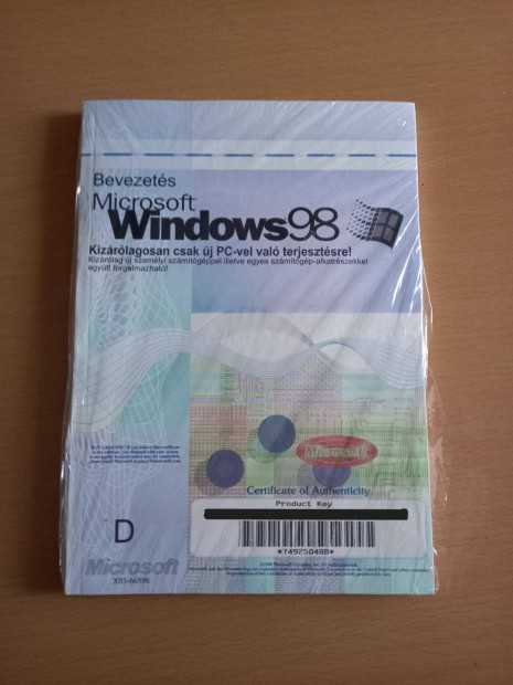 Windows 98 telepit pak kulcsal, CD-nlkl