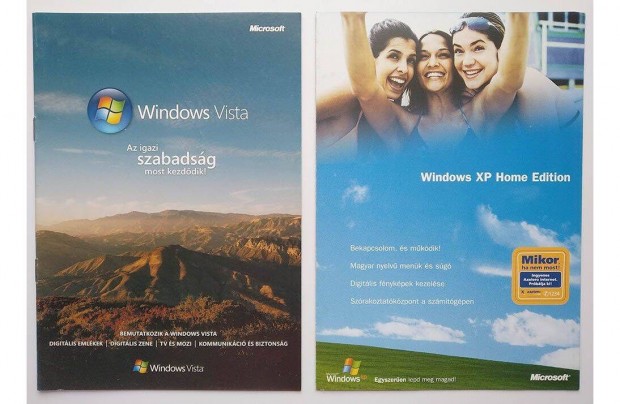 Windows Vista s Windows XP Home Edition prospektusok magyar nyelven