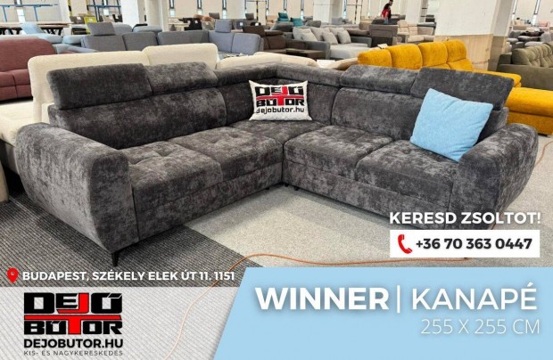 Winner sarok antracit kanap rugs lgarnitra 255x255 cm gyazhat