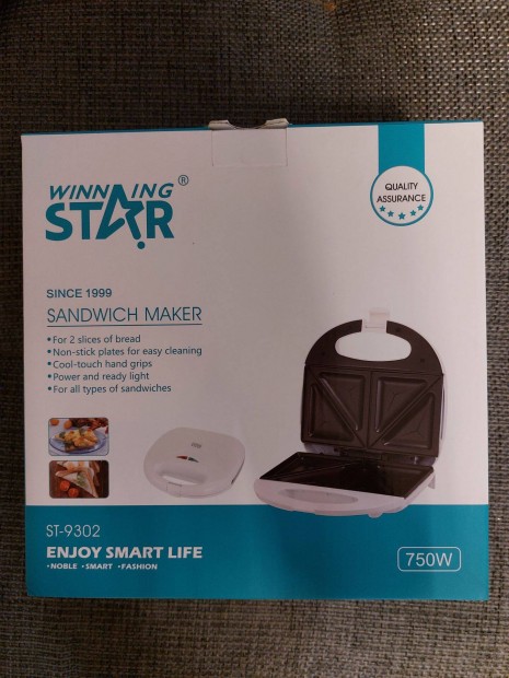 Winningstar - Tapadsmentes melegszendvics st - 750 W