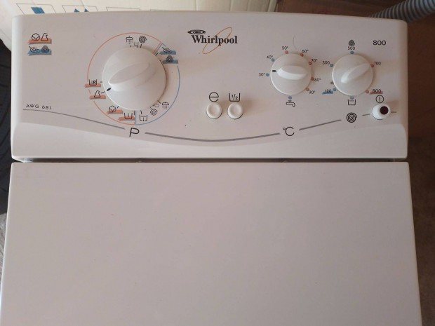 Wirhpool-800 tip. jó állapotú felültöltős mosógép Szolnokon eladódó
