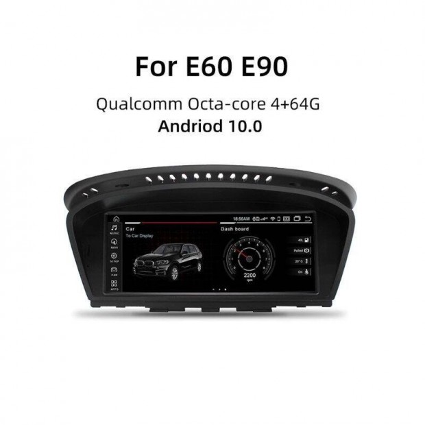 Wondefoo 8,8" Android 10 fejegysg, 4/64GB BMW E60/E90 tpusokhoz