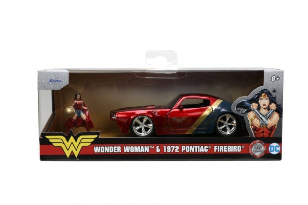 Wonder Woman figura & 1972 Pontiac Firebird j 1:32 aut