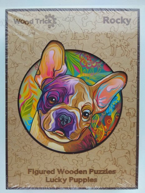 Wood Trick Vidm Klykk Rocky bulldog mgikus fa puzzle bontatlan j