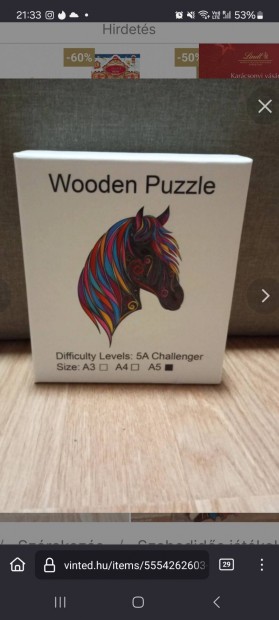 Wooden puzzle  - fa l puzzle elad: