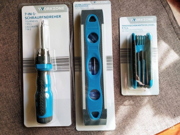 Workzone Imbuszkulcs Készlet, Új 9 DB-OS, Vízmérték alu Sok Mást Is