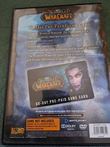 World of Wacraft Game Card - gyktknek