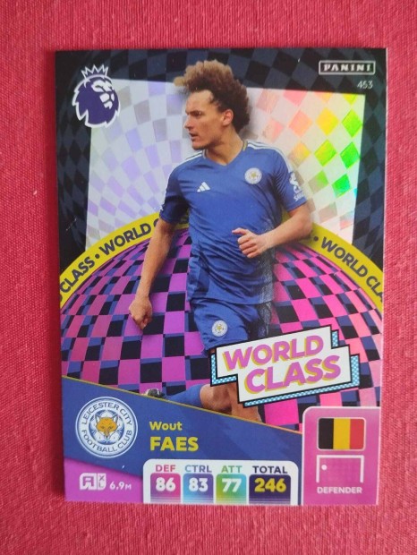 Wout Faes (Leicester) Premier League 2025 World Class focis krtya