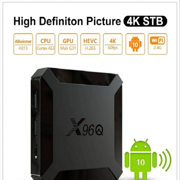 X96Q Android10 HDR10 4K Smart TV Box Allwinner H313 ngymagos 2G16GB s
