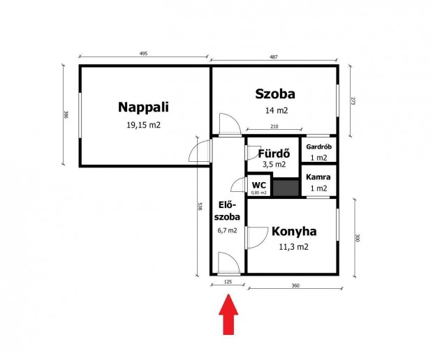 XIV. ker., Pillang u-i metrnl, 58 m2, 2 szoba, j llapot laks