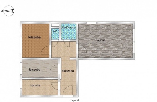 XIX. Ker�let, F� utca, 52 m2-es, t�rsash�zi lak�s, 1+2 szob�s