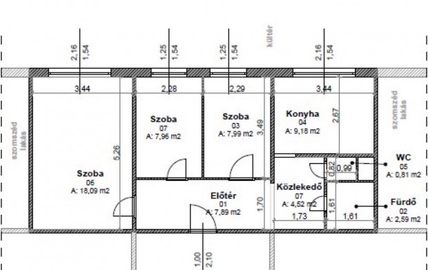 XIX. Ker�let, R�k�czi utc�ban, 59 m2-es, t�rsash�zi lak�s, 1+2 szob�s