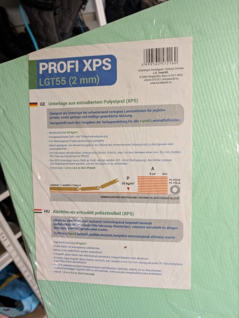 XPS altt laminlt padlhoz