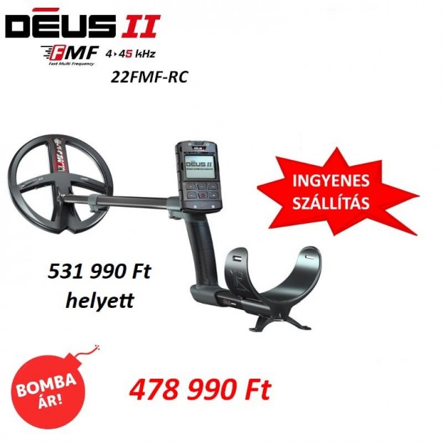 XP Deus II lite 22FMF-RC fmdetektor fmkeres