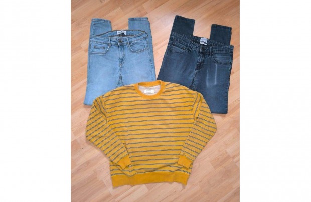 XS-es, kamasz Pull&Bear csomag,, 2 Skinny farmer + 1 pulver