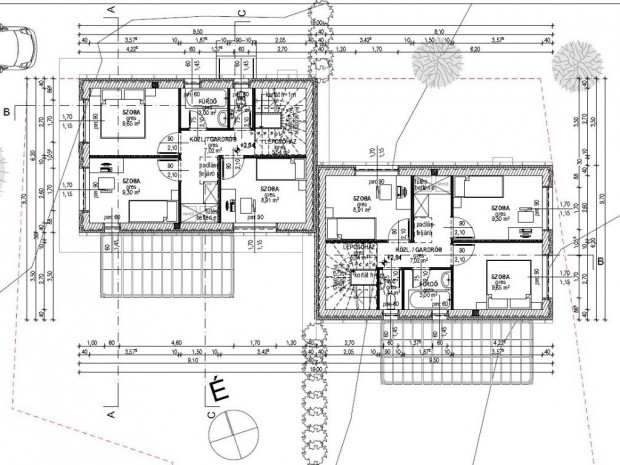 XXII. Kerület, Karély utca közelében utca, 95 m2-es, ikerház