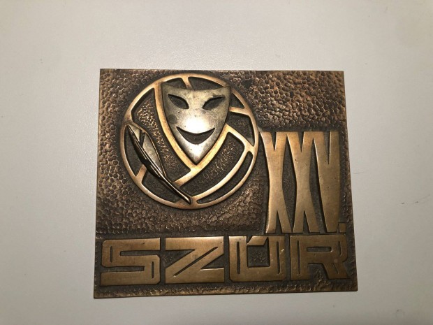 XXV. SZR bronz emlkplakett elad