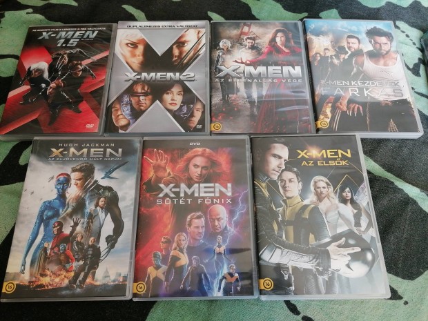 X-men 7 dvd (az els kett dupla lemezes) 