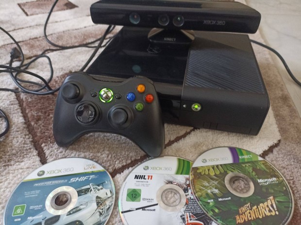 Xbox360 Slim Kinectel + jtkok