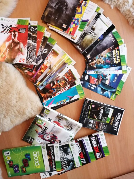 Xbox360 kiskönyv, külső borító, játékbővítmény és kiegészítő, térkép