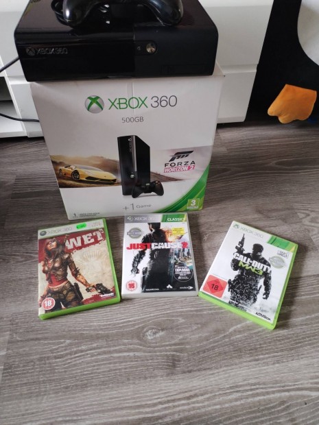 Xbox 360E 500GB egy kar 5 jtkkal 