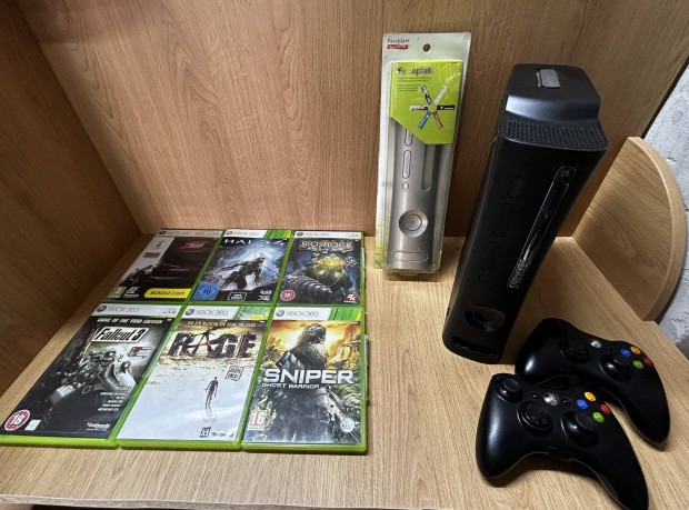 Xbox 360 6 db jtkkal 2 db kontrollerrel 