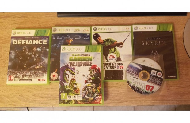 Xbox 360 6db jtk egyben Defiance Halo 3 Skyrim Plants vs Zombies