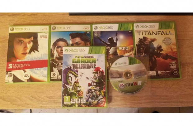 Xbox 360 6db jtk egyben Plants vs Zombies F1 2010 Titanfall Mirrors