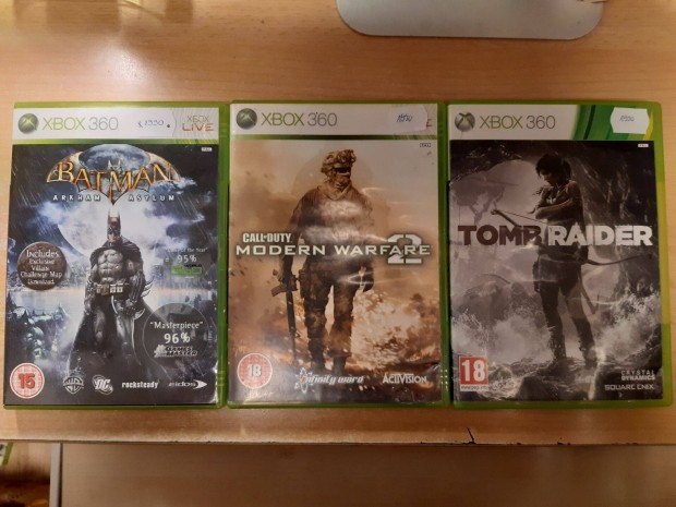 Xbox 360 Batman, Tomb Raider, Call of Duty Modern Warfare 2 Jtkok !