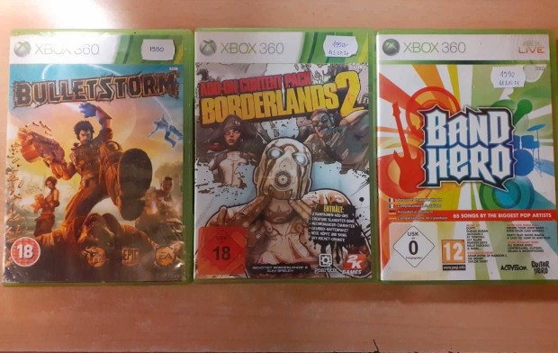 Xbox 360 Borderlands 2, Band Hero, Bulletstorm jtkok !