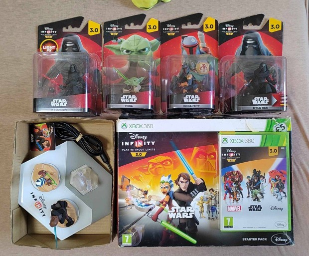 Xbox 360 Disney Infinity 3.0 szett kompletten + 4db bontatlan figura